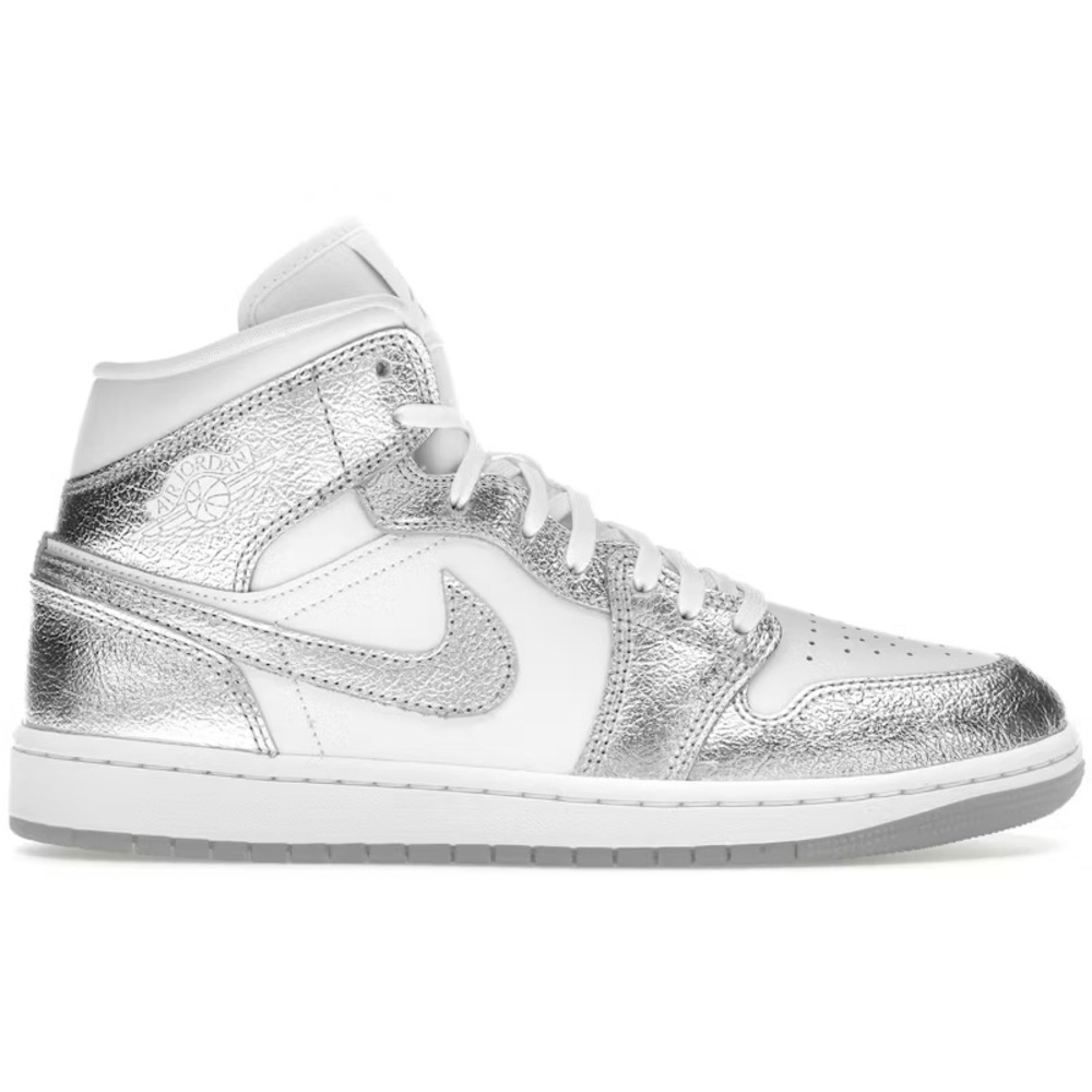 Air Jordan 1 SE Mid White/Silver Metallic Women’s 8